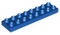 Lego® Duplo® kostka 2x8 tm. modrá